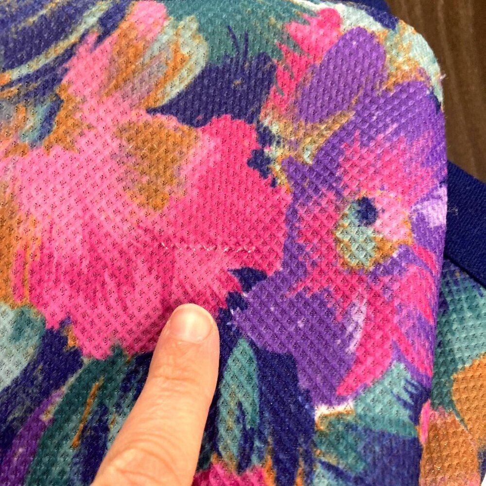 Pablo Collection Button Up Floral Blazer Jacket 8P Petite 8 Colorful 1/2 Sleeve - Picture 11 of 11
